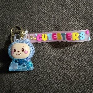 Cutesters Blue Stuffed Animal Keychain